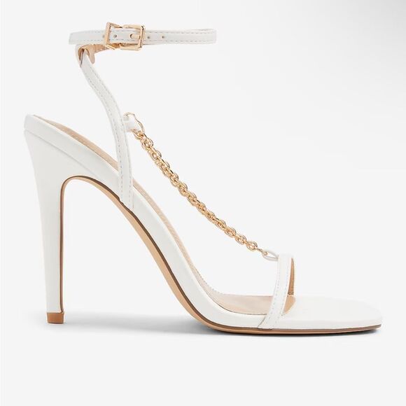 Chain Strap High Heeled Sandals size 10 express - Picture 1 of 2